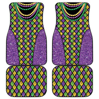 Mardi Gras Strings of Beads Car Mats