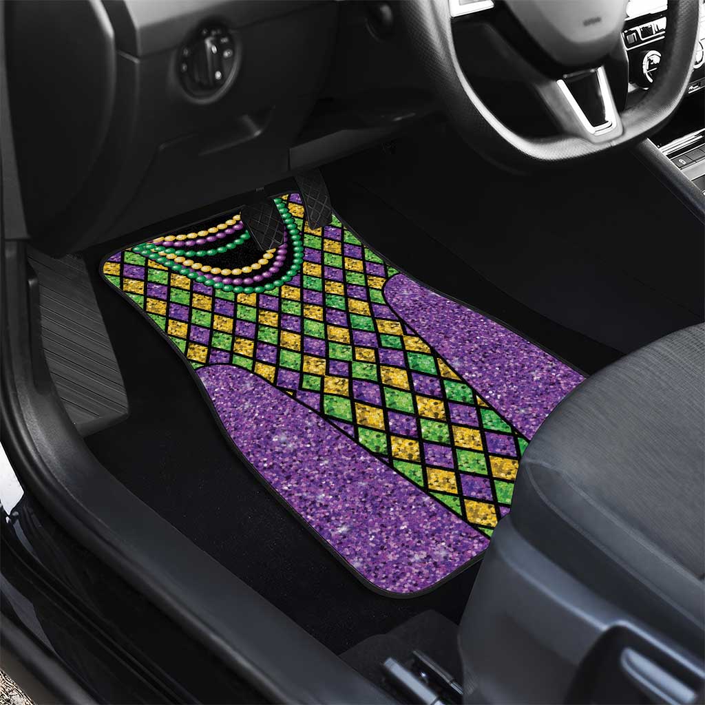 Mardi Gras Strings of Beads Car Mats