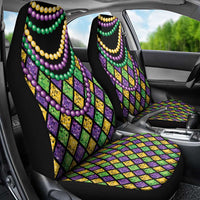 Mardi Gras Strings of Beads Car Seat Cover