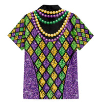 Mardi Gras Strings of Beads Family Matching Mermaid Dress and Hawaiian Shirt LT9 - Wonder Print Shop