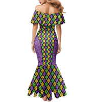 Mardi Gras Strings of Beads Family Matching Mermaid Dress and Hawaiian Shirt LT9 - Wonder Print Shop
