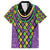 Mardi Gras Strings of Beads Family Matching Puletasi and Hawaiian Shirt