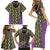 Mardi Gras Strings of Beads Family Matching Short Sleeve Bodycon Dress and Hawaiian Shirt - Wonder Print Shop
