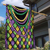 Mardi Gras Strings of Beads Garden Flag - Wonder Print Shop
