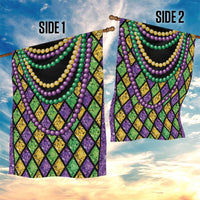 Mardi Gras Strings of Beads Garden Flag - Wonder Print Shop