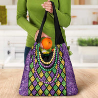 Mardi Gras Strings of Beads Grocery Bag