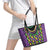 Mardi Gras Strings of Beads Leather Tote Bag