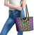 Mardi Gras Strings of Beads Leather Tote Bag