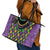 Mardi Gras Strings of Beads Leather Tote Bag