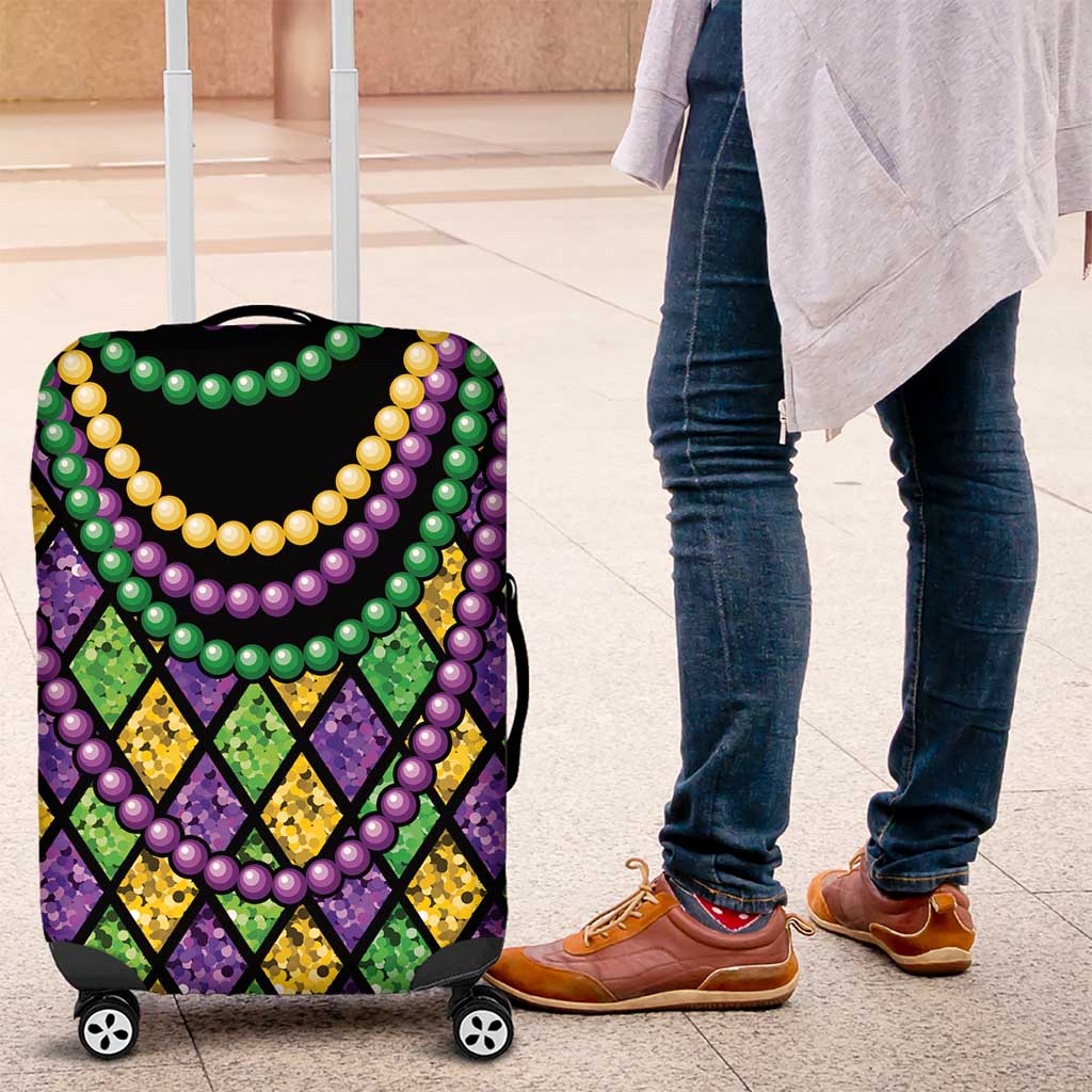 Mardi Gras Strings of Beads Luggage Cover - Wonder Print Shop