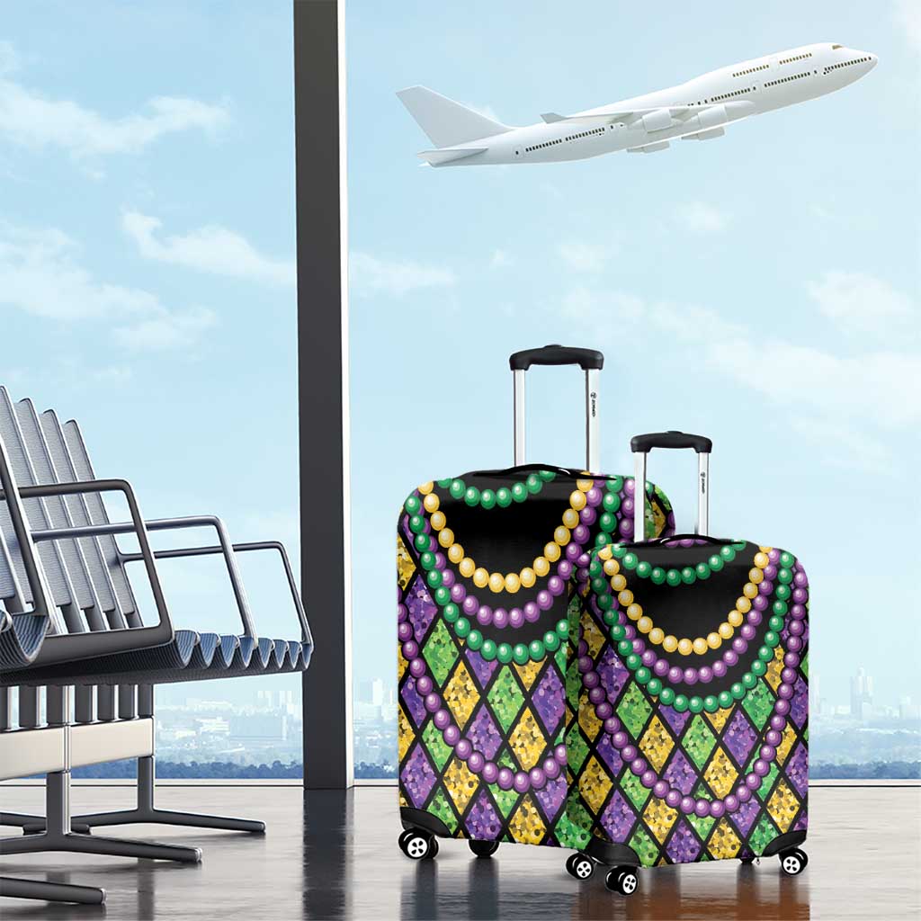 Mardi Gras Strings of Beads Luggage Cover - Wonder Print Shop