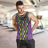 Mardi Gras Strings of Beads Men Tank Top - Wonder Print Shop