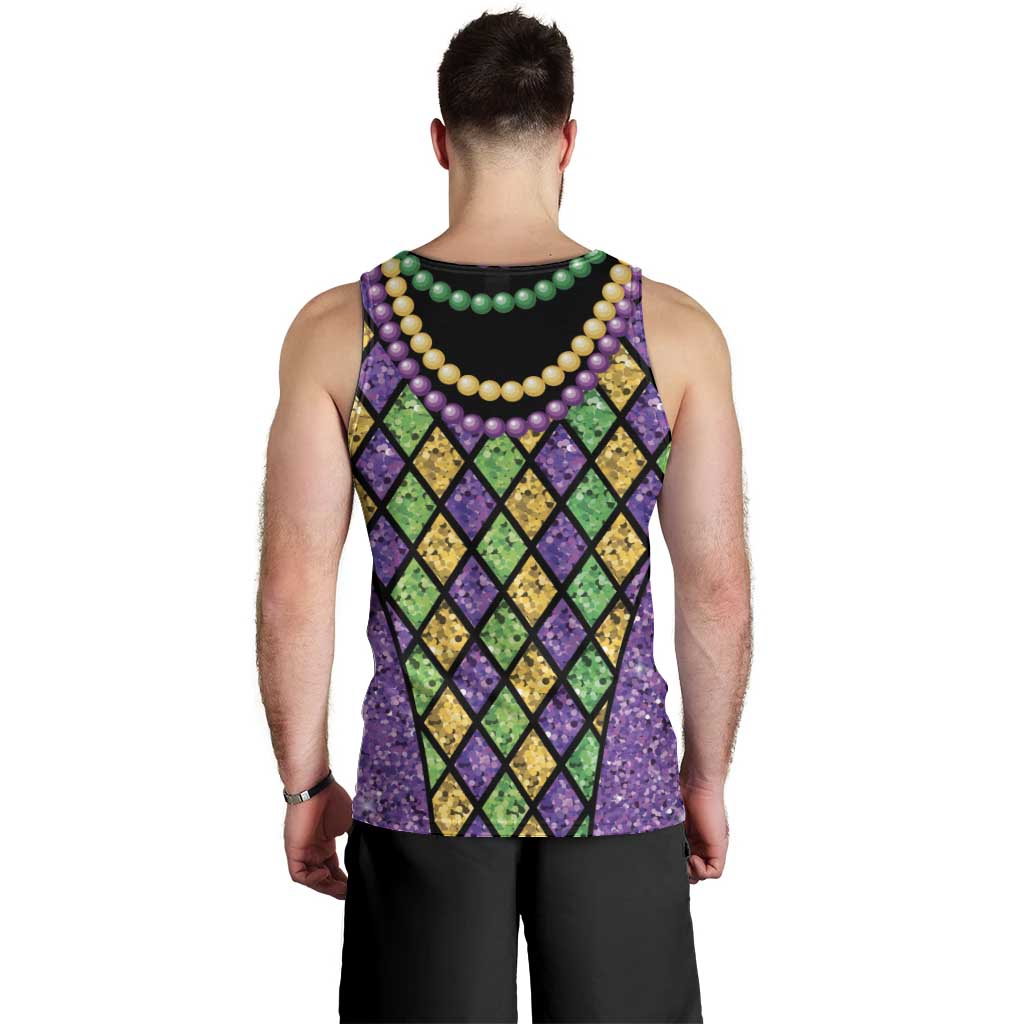 Mardi Gras Strings of Beads Men Tank Top - Wonder Print Shop