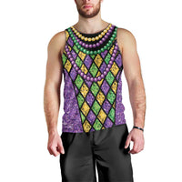 Mardi Gras Strings of Beads Men Tank Top - Wonder Print Shop
