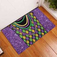 Mardi Gras Strings of Beads Rubber Doormat - Wonder Print Shop
