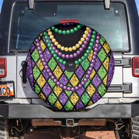 Mardi Gras Strings of Beads Spare Tire Cover - Wonder Print Shop