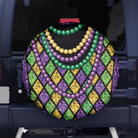 Mardi Gras Strings of Beads Spare Tire Cover - Wonder Print Shop