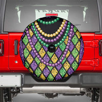 Mardi Gras Strings of Beads Spare Tire Cover - Wonder Print Shop