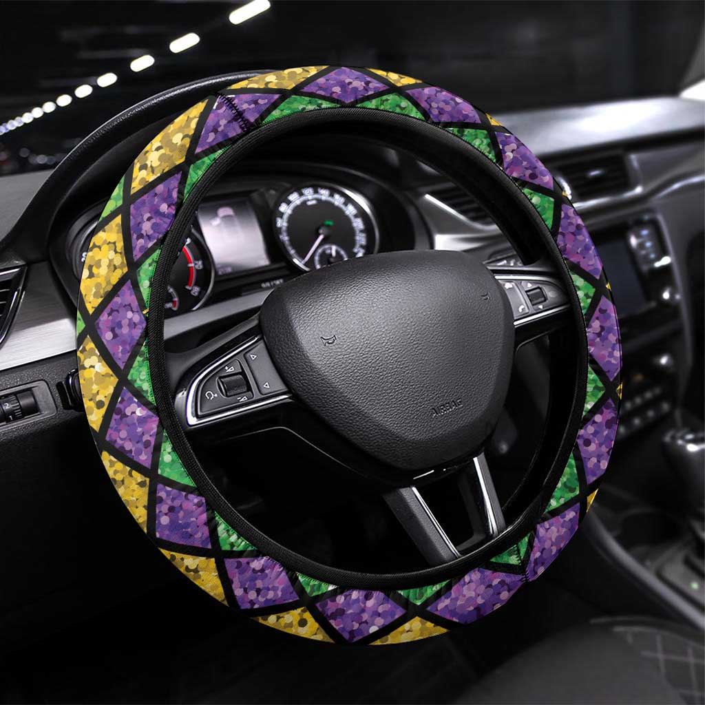 Mardi Gras Strings of Beads Steering Wheel Cover - Wonder Print Shop