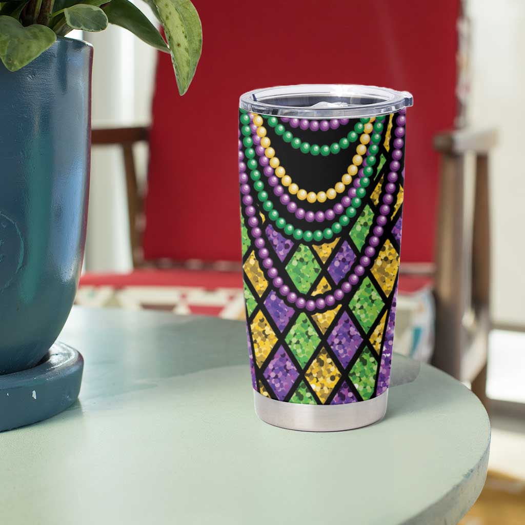 Mardi Gras Strings of Beads Tumbler Cup - Wonder Print Shop