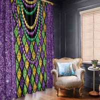 Mardi Gras Strings of Beads Window Curtain - Wonder Print Shop
