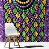 Mardi Gras Strings of Beads Window Curtain - Wonder Print Shop