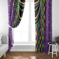 Mardi Gras Strings of Beads Window Curtain - Wonder Print Shop