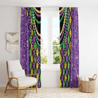 Mardi Gras Strings of Beads Window Curtain - Wonder Print Shop