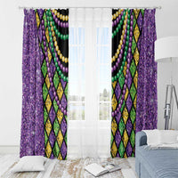 Mardi Gras Strings of Beads Window Curtain - Wonder Print Shop
