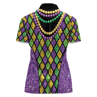 Mardi Gras Strings of Beads Women Polo Shirt - Wonder Print Shop