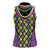 Mardi Gras Strings of Beads Women Sleeveless Polo Shirt - Wonder Print Shop