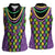 Mardi Gras Strings of Beads Women Sleeveless Polo Shirt - Wonder Print Shop
