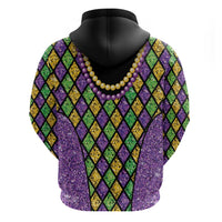 Mardi Gras Strings of Beads Zip Hoodie - Wonder Print Shop