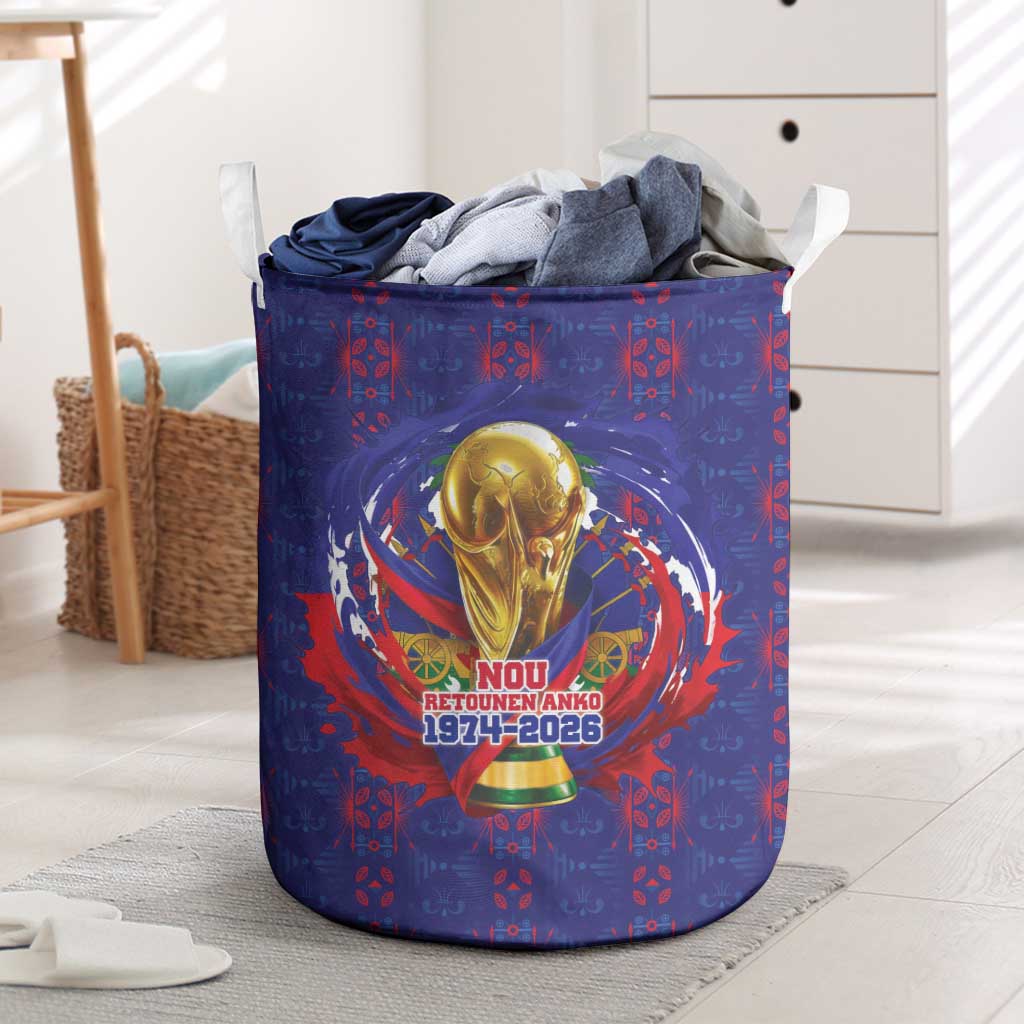 Haiti Grenadye Alaso Laundry Basket Blue Nou Retounen Anko 1974-2026 - Wonder Print Shop