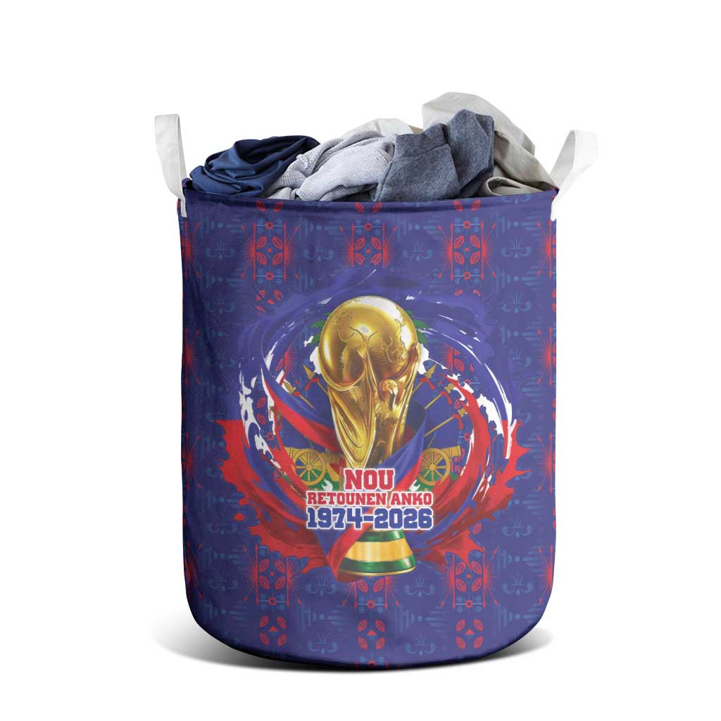Haiti Grenadye Alaso Laundry Basket Blue Nou Retounen Anko 1974-2026 - Wonder Print Shop