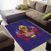 Haiti Grenadye Alaso Area Rug Blue Nou Retounen Anko 1974-2026 - Wonder Print Shop