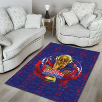 Haiti Grenadye Alaso Area Rug Blue Nou Retounen Anko 1974-2026 - Wonder Print Shop