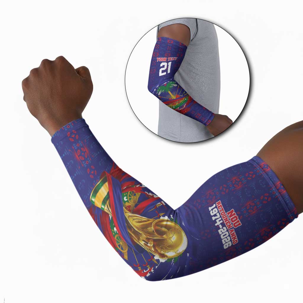 Custom Haiti Grenadye Alaso Arm Sleeves Blue Nou Retounen Anko 1974-2026 - Wonder Print Shop