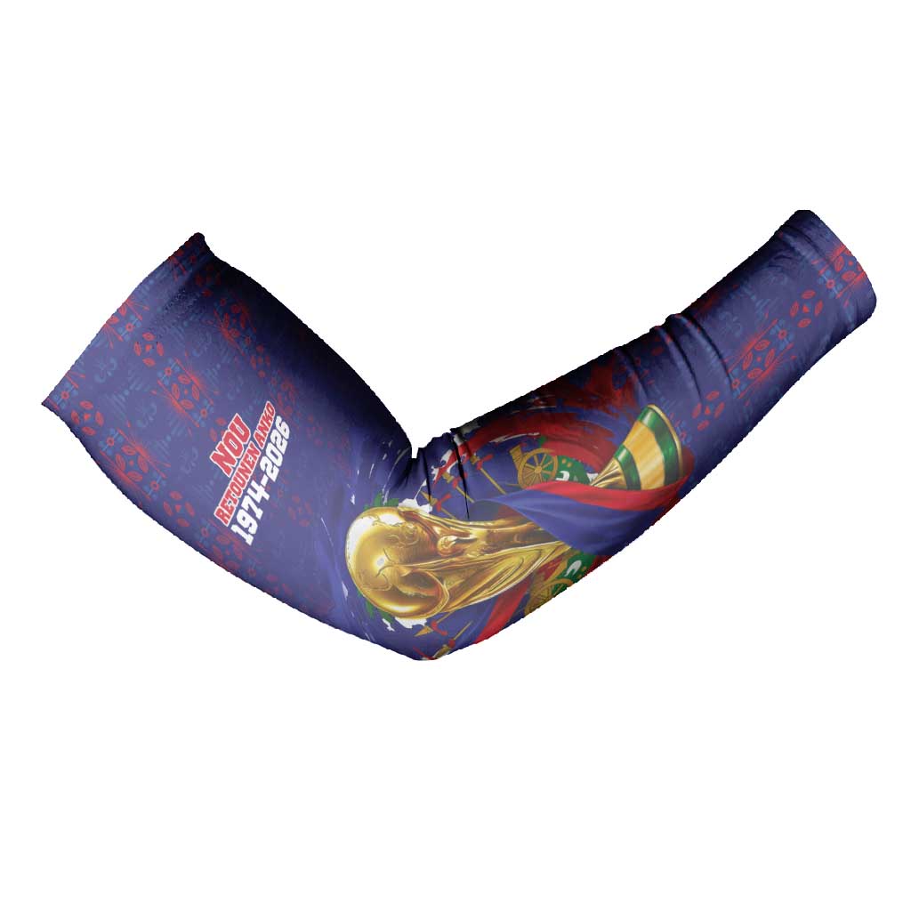 Custom Haiti Grenadye Alaso Arm Sleeves Blue Nou Retounen Anko 1974-2026 - Wonder Print Shop