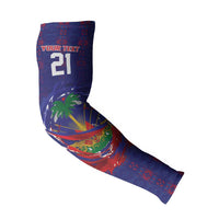 Custom Haiti Grenadye Alaso Arm Sleeves Blue Nou Retounen Anko 1974-2026 - Wonder Print Shop