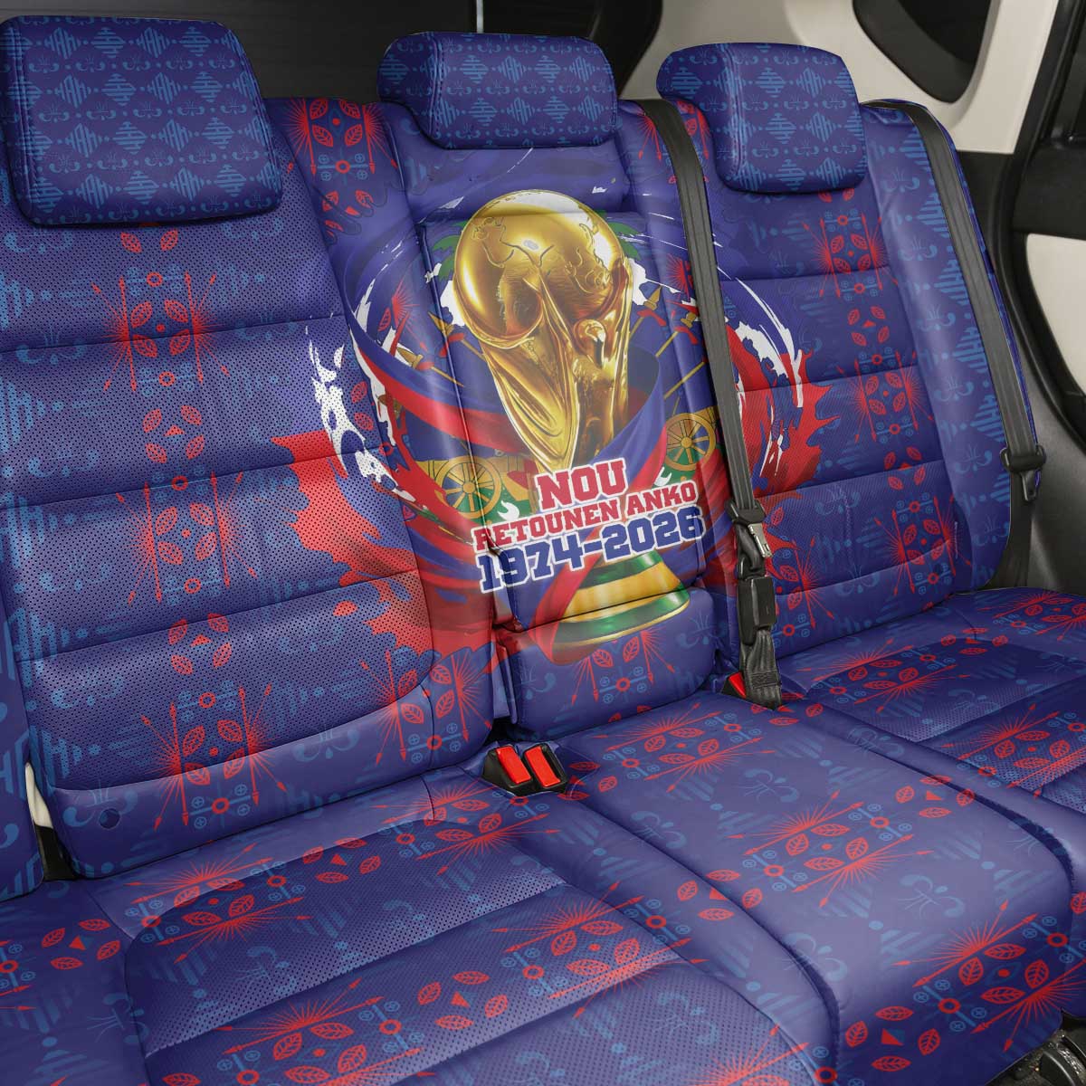 Haiti Grenadye Alaso Back Car Seat Cover Blue Nou Retounen Anko 1974-2026 - Wonder Print Shop