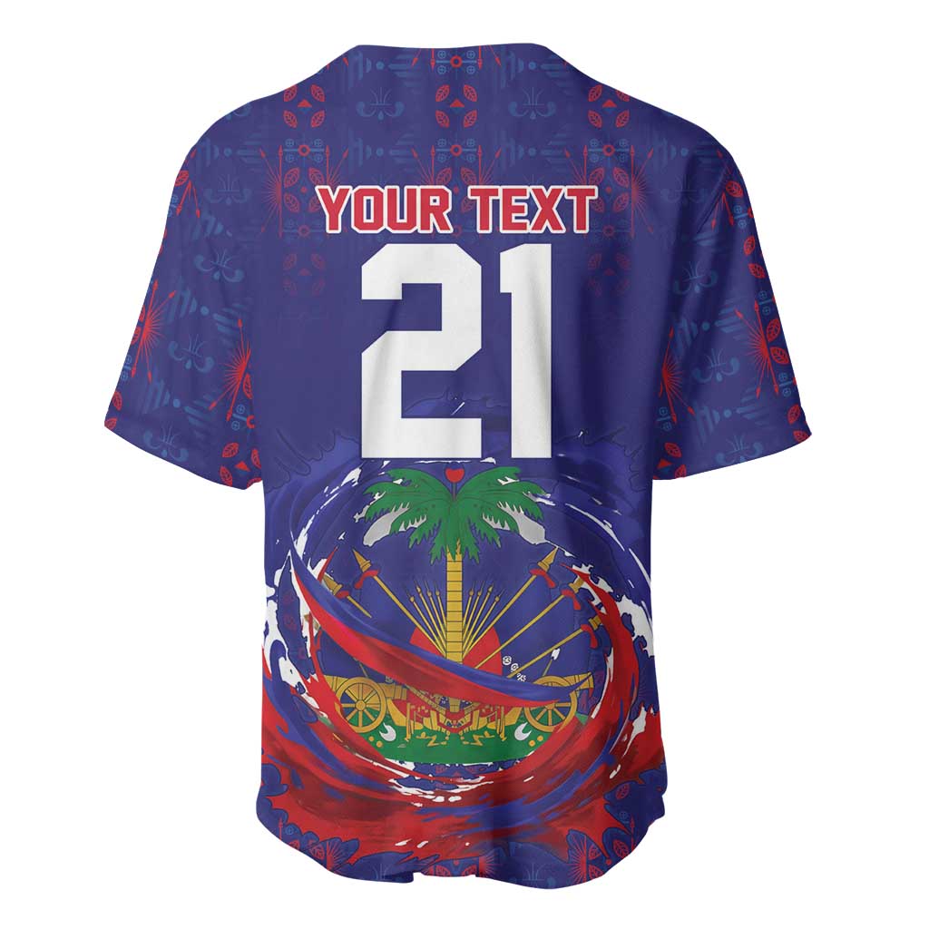 Custom Haiti Grenadye Alaso Baseball Jersey Blue Nou Retounen Anko 1974-2026 - Wonder Print Shop