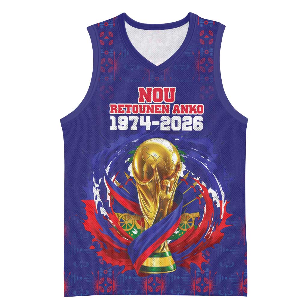 Custom Haiti Grenadye Alaso Basketball Jersey Blue Nou Retounen Anko 1974-2026 - Wonder Print Shop
