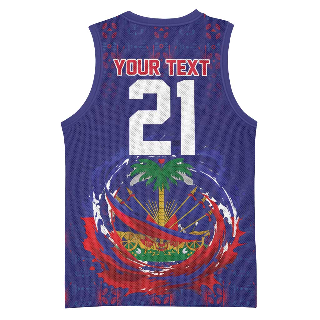 Custom Haiti Grenadye Alaso Basketball Jersey Blue Nou Retounen Anko 1974-2026 - Wonder Print Shop