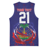Custom Haiti Grenadye Alaso Basketball Jersey Blue Nou Retounen Anko 1974-2026 - Wonder Print Shop