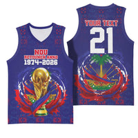 Custom Haiti Grenadye Alaso Basketball Jersey Blue Nou Retounen Anko 1974-2026 - Wonder Print Shop