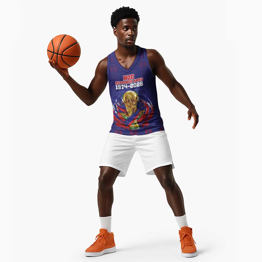 Custom Haiti Grenadye Alaso Basketball Jersey Blue Nou Retounen Anko 1974-2026 - Wonder Print Shop