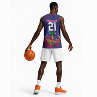 Custom Haiti Grenadye Alaso Basketball Jersey Blue Nou Retounen Anko 1974-2026 - Wonder Print Shop