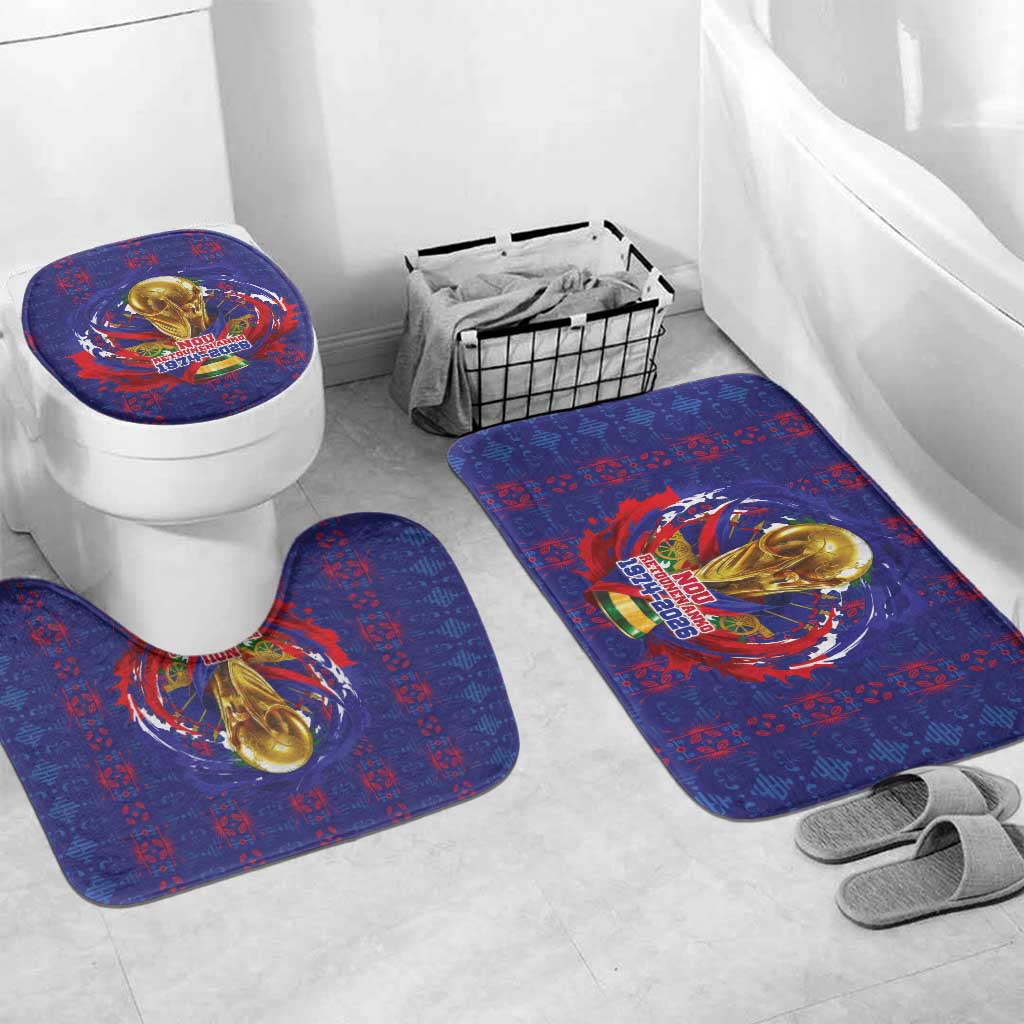 Haiti Grenadye Alaso Bathroom Set Blue Nou Retounen Anko 1974-2026 - Wonder Print Shop
