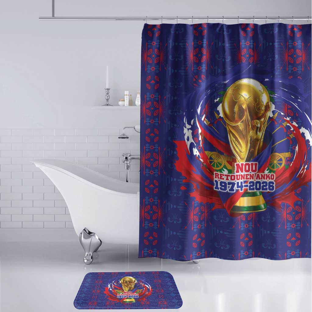 Haiti Grenadye Alaso Bathroom Set Blue Nou Retounen Anko 1974-2026 - Wonder Print Shop